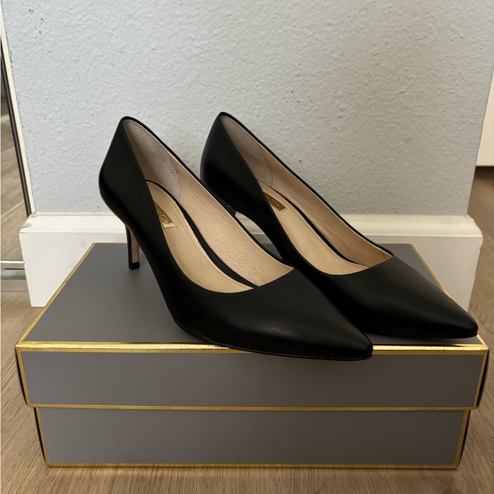 Louise et Cie Black Leather Heels (NWT)
